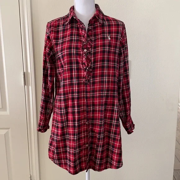 Ralph Lauren plaid long sleeve shirt - Picture 2 of 7